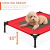 imageBest Choice Products 48in Elevated Cooling Dog Bed Outdoor Raised Mesh Pet Cot wRemovable Canopy Shade Tent Carrying Bag Breathable Fabric  GrayRed