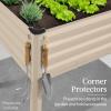 imageBest Choice Products 48x24x30in Galvanized Raised Garden Bed Metal Elevated Planter Box Vegetable Garden for Backyard Patio Balcony  CharcoalBeige