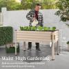 imageBest Choice Products 48x24x30in Galvanized Raised Garden Bed Metal Elevated Planter Box Vegetable Garden for Backyard Patio Balcony  CharcoalBeige