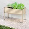 imageBest Choice Products 48x24x30in Galvanized Raised Garden Bed Metal Elevated Planter Box Vegetable Garden for Backyard Patio Balcony  CharcoalBeige