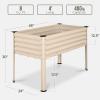 imageBest Choice Products 48x24x30in Galvanized Raised Garden Bed Metal Elevated Planter Box Vegetable Garden for Backyard Patio Balcony  CharcoalBeige
