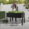 imageBest Choice Products 48x24x30in Galvanized Raised Garden Bed Metal Elevated Planter Box Vegetable Garden for Backyard Patio Balcony  CharcoalBlack