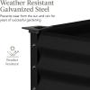 imageBest Choice Products 48x24x30in Galvanized Raised Garden Bed Metal Elevated Planter Box Vegetable Garden for Backyard Patio Balcony  CharcoalBlack
