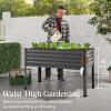 imageBest Choice Products 48x24x30in Galvanized Raised Garden Bed Metal Elevated Planter Box Vegetable Garden for Backyard Patio Balcony  CharcoalCharcoal