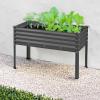 imageBest Choice Products 48x24x30in Galvanized Raised Garden Bed Metal Elevated Planter Box Vegetable Garden for Backyard Patio Balcony  CharcoalCharcoal