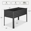 imageBest Choice Products 48x24x30in Galvanized Raised Garden Bed Metal Elevated Planter Box Vegetable Garden for Backyard Patio Balcony  CharcoalCharcoal