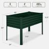 imageBest Choice Products 48x24x30in Galvanized Raised Garden Bed Metal Elevated Planter Box Vegetable Garden for Backyard Patio Balcony  CharcoalDark Green