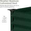 imageBest Choice Products 48x24x30in Galvanized Raised Garden Bed Metal Elevated Planter Box Vegetable Garden for Backyard Patio Balcony  CharcoalDark Green