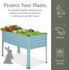 imageBest Choice Products 48x24x30in Galvanized Raised Garden Bed Metal Elevated Planter Box Vegetable Garden for Backyard Patio Balcony  CharcoalMist Blue