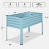 imageBest Choice Products 48x24x30in Galvanized Raised Garden Bed Metal Elevated Planter Box Vegetable Garden for Backyard Patio Balcony  CharcoalMist Blue