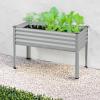 imageBest Choice Products 48x24x30in Galvanized Raised Garden Bed Metal Elevated Planter Box Vegetable Garden for Backyard Patio Balcony  CharcoalMoonlight Gray