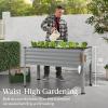 imageBest Choice Products 48x24x30in Galvanized Raised Garden Bed Metal Elevated Planter Box Vegetable Garden for Backyard Patio Balcony  CharcoalMoonlight Gray