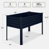 imageBest Choice Products 48x24x30in Galvanized Raised Garden Bed Metal Elevated Planter Box Vegetable Garden for Backyard Patio Balcony  CharcoalNavy Blue