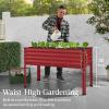 imageBest Choice Products 48x24x30in Galvanized Raised Garden Bed Metal Elevated Planter Box Vegetable Garden for Backyard Patio Balcony  CharcoalRoyal Red