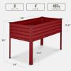 imageBest Choice Products 48x24x30in Galvanized Raised Garden Bed Metal Elevated Planter Box Vegetable Garden for Backyard Patio Balcony  CharcoalRoyal Red