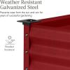 imageBest Choice Products 48x24x30in Galvanized Raised Garden Bed Metal Elevated Planter Box Vegetable Garden for Backyard Patio Balcony  CharcoalRoyal Red
