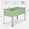 imageBest Choice Products 48x24x30in Galvanized Raised Garden Bed Metal Elevated Planter Box Vegetable Garden for Backyard Patio Balcony  CharcoalSage Green