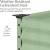 imageBest Choice Products 48x24x30in Galvanized Raised Garden Bed Metal Elevated Planter Box Vegetable Garden for Backyard Patio Balcony  CharcoalSage Green