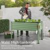 imageBest Choice Products 48x24x30in Galvanized Raised Garden Bed Metal Elevated Planter Box Vegetable Garden for Backyard Patio Balcony  CharcoalSage Green