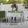imageBest Choice Products 48x24x30in Galvanized Raised Garden Bed Metal Elevated Planter Box Vegetable Garden for Backyard Patio Balcony  CharcoalSilver