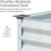 imageBest Choice Products 48x24x30in Galvanized Raised Garden Bed Metal Elevated Planter Box Vegetable Garden for Backyard Patio Balcony  CharcoalSilver