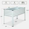 imageBest Choice Products 48x24x30in Galvanized Raised Garden Bed Metal Elevated Planter Box Vegetable Garden for Backyard Patio Balcony  CharcoalSilver