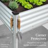 imageBest Choice Products 48x24x30in Galvanized Raised Garden Bed Metal Elevated Planter Box Vegetable Garden for Backyard Patio Balcony  CharcoalSilver