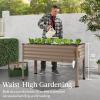 imageBest Choice Products 48x24x30in Galvanized Raised Garden Bed Metal Elevated Planter Box Vegetable Garden for Backyard Patio Balcony  CharcoalTaupe