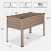 imageBest Choice Products 48x24x30in Galvanized Raised Garden Bed Metal Elevated Planter Box Vegetable Garden for Backyard Patio Balcony  CharcoalTaupe