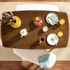 imageBest Choice Products 4Piece MidCentury Modern Wood Dining Kitchen Table ampamp Chair Set w 2 Upholstered Chairs Bench Seat  WalnutCreamWalnutCream
