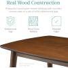 imageBest Choice Products 4Piece MidCentury Modern Wood Dining Kitchen Table ampamp Chair Set w 2 Upholstered Chairs Bench Seat  WalnutCreamWalnutLight Gray