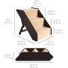 imageBest Choice Products 4Step Foldable Adjustable NonSlip Wide Wooden Pet Stairs for Living Room Bedroom Dog ampamp Cat Sizes Small Medium Large wCarpet No Assembly Ideal for Injured Elderly Pets3Step