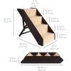 imageBest Choice Products 4Step Foldable Adjustable NonSlip Wide Wooden Pet Stairs for Living Room Bedroom Dog ampamp Cat Sizes Small Medium Large wCarpet No Assembly Ideal for Injured Elderly Pets4Step