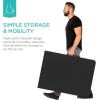 imageBest Choice Products 4ft Plastic Folding Table Indoor Outdoor Heavy Duty Portable wHandle Lock for Picnic Party Camping  WhiteBlack