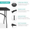 imageBest Choice Products 4ft Plastic Folding Table Indoor Outdoor Heavy Duty Portable wHandle Lock for Picnic Party Camping  WhiteBlack