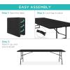 imageBest Choice Products 4ft Plastic Folding Table Indoor Outdoor Heavy Duty Portable wHandle Lock for Picnic Party Camping  WhiteBlack