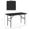 imageBest Choice Products 4ft Plastic Folding Table Indoor Outdoor Heavy Duty Portable wHandle Lock for Picnic Party Camping  WhiteBlack
