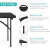 imageBest Choice Products 4ft Plastic Folding Table Indoor Outdoor Heavy Duty Portable wHandle Lock for Picnic Party Camping  WhiteBlack