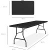 imageBest Choice Products 4ft Plastic Folding Table Indoor Outdoor Heavy Duty Portable wHandle Lock for Picnic Party Camping  WhiteBlack