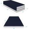 imageBest Choice Products 4in Portable QueenSize Mattress TriFold Mattress for Camping Guest Toddler Foam Plush wCarry Case  TaupeMidnight Blue