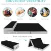 imageBest Choice Products 4in Portable QueenSize Mattress TriFold Mattress for Camping Guest Toddler Foam Plush wCarry Case  TaupeOnyx Black