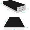 imageBest Choice Products 4in Portable QueenSize Mattress TriFold Mattress for Camping Guest Toddler Foam Plush wCarry Case  TaupeOnyx Black
