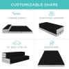 imageBest Choice Products 4in Portable QueenSize Mattress TriFold Mattress for Camping Guest Toddler Foam Plush wCarry Case  TaupeOnyx Black