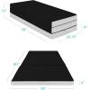 imageBest Choice Products 4in Portable QueenSize Mattress TriFold Mattress for Camping Guest Toddler Foam Plush wCarry Case  TaupeOnyx Black
