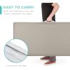 imageBest Choice Products 4in Portable QueenSize Mattress TriFold Mattress for Camping Guest Toddler Foam Plush wCarry Case  TaupeTaupe
