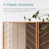 imageBest Choice Products 52x31in 3 Panel Chevron Fireplace Screen Mid Century Modern Wrought Iron Hand Crafted Fire Place Guard for Living Room Home Decor Steel Mesh  GoldGold