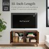 imageBest Choice Products 55quot Modern 4Door Sideboard Storage Cabinet Buffet Media Cabinet Cupboard Entryway Accent Table Bookcase wReed Panels and Adjustable Shelves  NaturalNatural