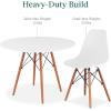 imageBest Choice Products 5Piece Dining Set Compact MidCentury Modern Table ampamp Chair Set for Home Apartment w 4 Chairs Plastic Seats Wooden Legs Metal Frame  BlueOakWhiteWalnut