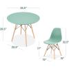 imageBest Choice Products 5Piece Dining Set Compact MidCentury Modern Table ampamp Chair Set for Home Apartment w 4 Chairs Plastic Seats Wooden Legs Metal Frame  BlueOakLight GreenOak