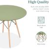 imageBest Choice Products 5Piece Dining Set Compact MidCentury Modern Table ampamp Chair Set for Home Apartment w 4 Chairs Plastic Seats Wooden Legs Metal Frame  BlueOakSage GreenOak
